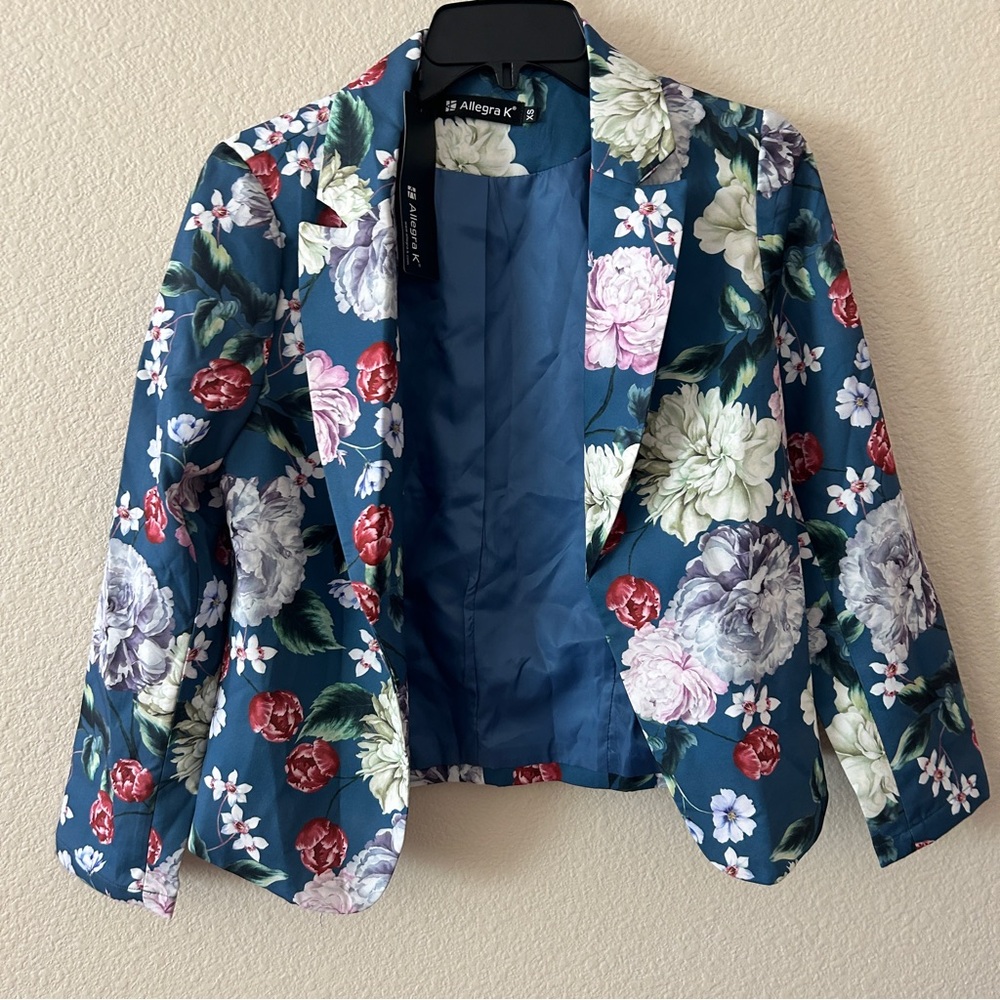 Allegra K Floral Coat